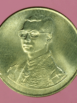 ฺB2633 เหรียญในหลวงรัชกาลที่ 9 5 ธันวามหาราช ลงยากระหลั่ยทอง 5