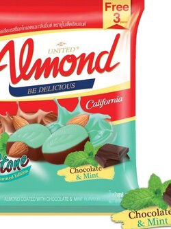 8852047412382 อัลมอนด์เคลือบรสช็อกโกแลตและกลิ่นมิ้นท์ 264 ก.