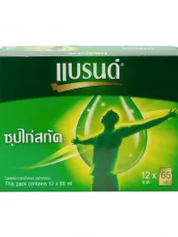 8852001113775 65MLแบรนด์ซุปไก่เขียวใหญ่(แพค12ขวด)