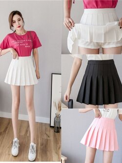 ชุดกระโปรงเทนนิส กระโปรงอัดพลีส กระโปรงจีบรอบ นักเรียนญี่ปุ่น JB004