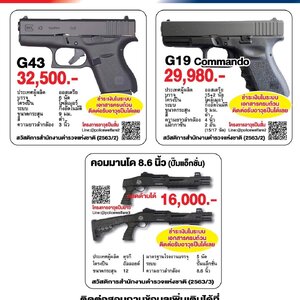 ปืนสวัสดิการสำนักงานตำรวจแห่งชาติ 2563/2 GLOCK 19 COMMANDO