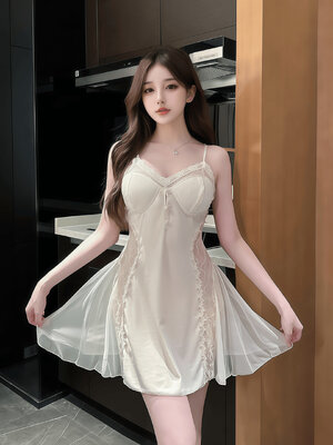 ชุดนอน เซ็กซี่ ผ้าไหมซาติน สไตล์ฝรั่งเศษ พร้อมส่งในไทย