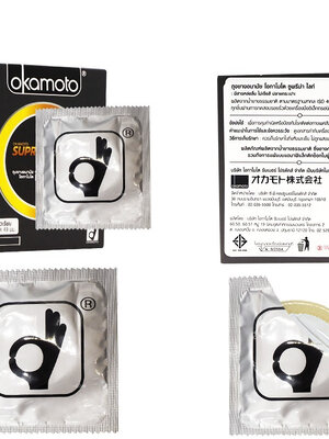 ถุงยาง Okamoto ของแท้ made in japan ถุงยาง Okamoto ขนาด 49 - 54 มม.