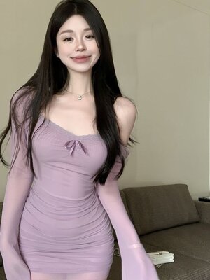 เดรส แขนกระดิ่งซีทรู มีซับใน พร้อมส่ง CN2395