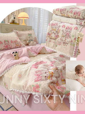 ผ้าห่ม ของขวัญ Lolita เส้นใยถั่ว ป้องกันไรฝุ่น พร้อมส่งในไทย