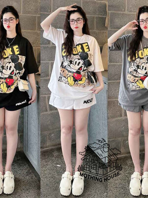 ชุดเซท Oversize เสื้อ+กางเกง สินค้าพร้อมส่ง