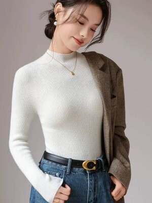 เสื้อคอเต่า ไหมพรมผ้านุ่มนิ่ม รหัส A412