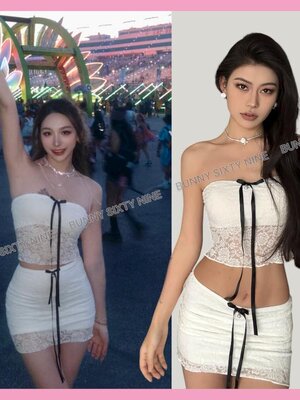 ชุดเซท เสื้อ+กระโปรง สไตล์เกาหลี CN9296 พร้อมส่งในไทย