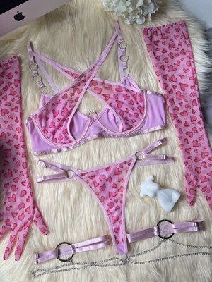 เซทชุดชั้นใน ถ่ายแบบ ลายเสือ พร้อมส่งในไทย