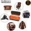 แปรงขนม้าแท้ 100% แปรงขัดกระเป๋า แปรงขัดรองเท้า เกรดพรีเมี่ยม ORCA 100% HORSE HAIR BRUSH แปรงขนม้า ด้ามไม้แท้ [HHB/M]
