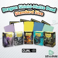 Dragon Shield - 100 Matte Dual Sleeves Standard Size ซองใส่การ์ด 100 ซอง ด้านในสีดำ (มองไม่เห็นหลังการ์ด ใช้ในการแข่งขันการ์ดเกมได้) Dragon Shield - 100 Matte Dual Sleeves Standard Size ซองใส่การ์ด 100 ซอง ด้านในสีดำ (มองไม่เห็นหลังการ์ด ใช้ในการแข่งขันการ์ดเกมได้)