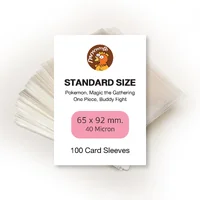 100 Clear Card Sleeves ซองใส่การ์ด ซองใส 40-50 Micron (1แพ็ค มี 100 ซอง) ขนาด Standard Size, Mini Size, Big Size 100 Clear Card Sleeves ซองใส่การ์ด ซองใส 40-50 Micron (1แพ็ค มี 100 ซอง) ขนาด Standard Size, Mini Size, Big Size