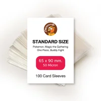 100 Clear Card Sleeves ซองใส่การ์ด ซองใส 40-50 Micron (1แพ็ค มี 100 ซอง) ขนาด Standard Size, Mini Size, Big Size 100 Clear Card Sleeves ซองใส่การ์ด ซองใส 40-50 Micron (1แพ็ค มี 100 ซอง) ขนาด Standard Size, Mini Size, Big Size