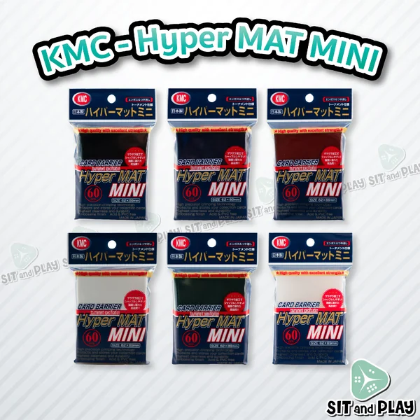 KMC - Hyper MAT ( Mini Size ) Card Barrier ซองใส่การ์ด สำหรับ Yugioh, Vanguard ( 60 ซอง ) ขนาดซอง 62x89 mm KMC - Hyper MAT ( Mini Size ) Card Barrier ซองใส่การ์ด สำหรับ Yugioh, Vanguard ( 60 ซอง ) ขนาดซอง 62x89 mm
