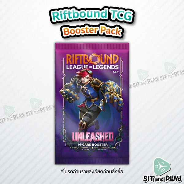 Riftbound Unleashed Booster Pack การ์ดเกม ภาษาอังกฤษ จากผู้สร้าง League of Legends (LOL) Riftbound Unleashed Booster Pack การ์ดเกม ภาษาอังกฤษ จากผู้สร้าง League of Legends (LOL)