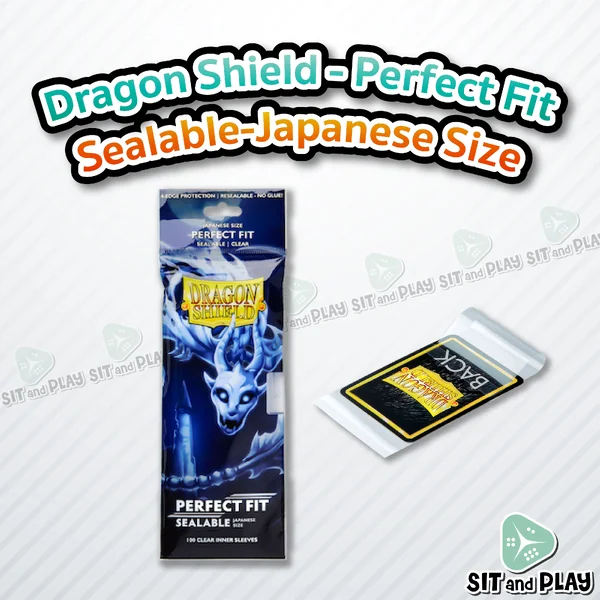 Dragon Shield - Perfect Fit Sealable Japanese Size 100 Clear Inner Sleeves ซองใส่การ์ด ชั้นในสุด มีฝาปิดสนิท โดยไม่ต้องมีแถบกาว Yugioh, Vanguard, Battle Spirits Dragon Shield - Perfect Fit Sealable Japanese Size 100 Clear Inner Sleeves ซองใส่การ์ด ชั้นในสุด มีฝาปิดสนิท โดยไม่ต้องมีแถบกาว Yugioh, Vanguard, Battle Spirits
