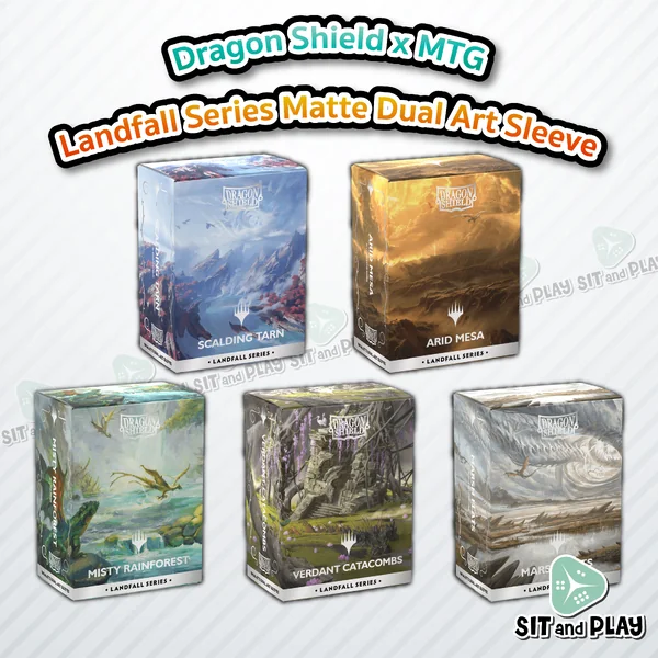 DS x MTG - Landfall Series - Matte Dual Art Sleeves - Standard Size ซองใส่การ์ด 100 ซอง ลิขสิทธิ์แท้ DS x MTG - Landfall Series - Matte Dual Art Sleeves - Standard Size ซองใส่การ์ด 100 ซอง ลิขสิทธิ์แท้
