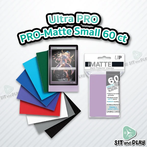 Ultra Pro - PRO Matte Small Deck Protector Sleeves ซองใส่การ์ด 60 ซอง ขนาดเล็ก ( Yugioh, Vanguard, battle spirits, การ์ดขนาด Japanese, การ์ดไอดอล )