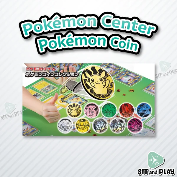 Pokemon Center - Pokemon Coin เหรียญทอย การ์ดเกมโปเกมอน ลิขสิทธิ์แท้ 100% (จากญี่ปุ่น)