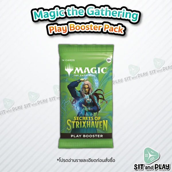 MTG - Secrets of Strixhaven - Play Booster Pack ภาษาอังกฤษ ของแท้ MTG - Secrets of Strixhaven - Play Booster Pack ภาษาอังกฤษ ของแท้