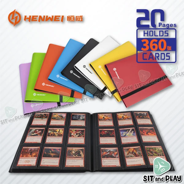 Henwei - 9 Pocket Binder แฟ้ม อัลบั้ม ใส่การ์ด หน้าละ 9 ช่อง เก็บการ์ดได้ 360 ใบ สำหรับเก็บการ์ดสะสม
