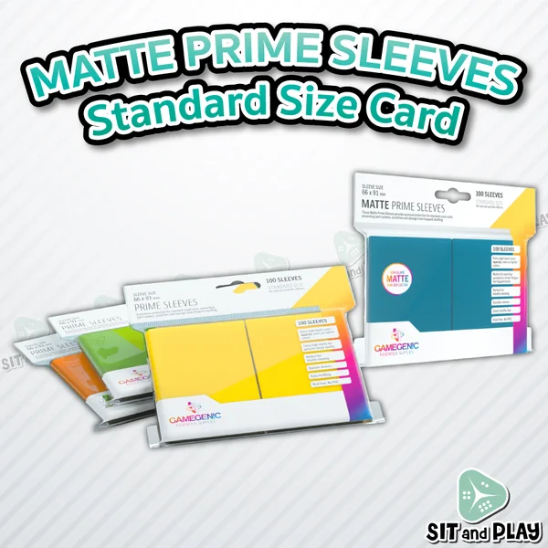 Gamegenic - MATTE PRIME Sleeves / PRIME Sleeves ซองใส่การ์ด 100 ซอง Standard Size