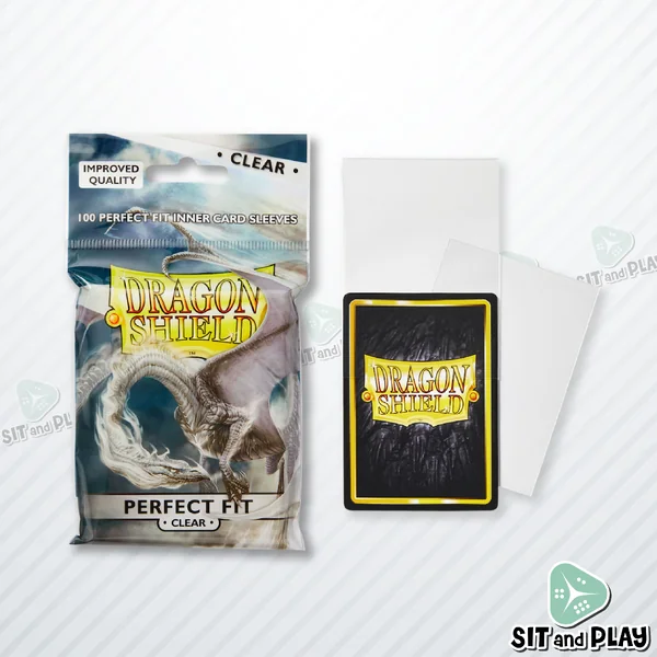 Dragon Shield - Perfect Fit Inner Card Sleeves ( Clear / Smoke ) ซองใส่การ์ด ชั้นในสุด สำหรับการ์ดขนาด Standard (แพ็คละ 100 ซอง) Pokemon, One Piece, Buddyfight, MTG image 2 Dragon Shield - Perfect Fit Inner Card Sleeves ( Clear / Smoke ) ซองใส่การ์ด ชั้นในสุด สำหรับการ์ดขนาด Standard (แพ็คละ 100 ซอง) Pokemon, One Piece, Buddyfight, MTG image 2