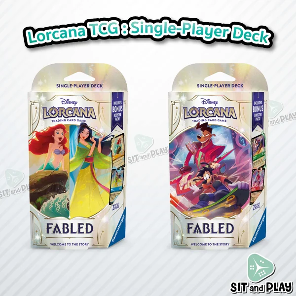 Lorcana - Single-Player Deck - Fabled (Starter Deck) ภาษาอังกฤษ ของแท้ Disney Lorcana - Single-Player Deck - Fabled (Starter Deck) ภาษาอังกฤษ ของแท้ Disney