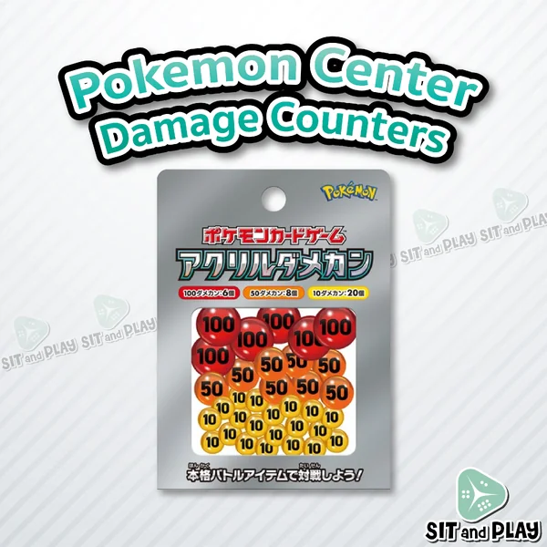 Pokemon Center - Acrylic Damage Counter ver2 ตัวนับแดเมจ ของแท้ 100% (นำเข้าจากญี่ปุ่น)