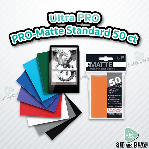 Ultra Pro - PRO Matte Standard Deck Protector Sleeves ซองใส่การ์ด 50 ซอง ขนาดมาตรฐาน (MTG, BOT, Fabtcg, บัดดี้ไฟท์, การ์ดไอดอล) Ultra Pro - PRO Matte Standard Deck Protector Sleeves ซองใส่การ์ด 50 ซอง ขนาดมาตรฐาน (MTG, BOT, Fabtcg, บัดดี้ไฟท์, การ์ดไอดอล)