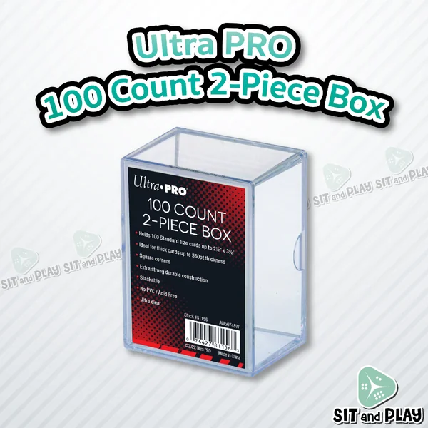 Ultra PRO - 100 Count 2-Piece Box กล่องใส่การ์ด 100 ใบ Standard Size Ultra PRO - 100 Count 2-Piece Box กล่องใส่การ์ด 100 ใบ Standard Size