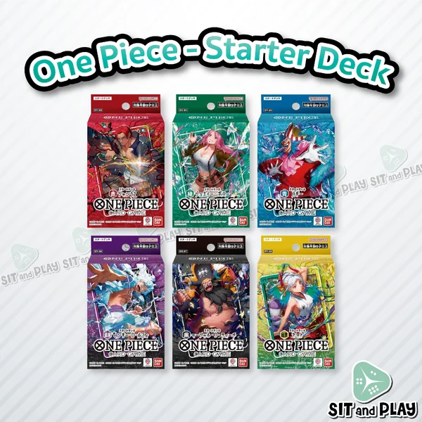 One Piece Card Game - Starter Deck (ST) เด็คเริ่มเล่น การ์ดเกมวันพีซ ภาษาญี่ปุ่น ของแท้ มี มอก. One Piece Card Game - Starter Deck (ST) เด็คเริ่มเล่น การ์ดเกมวันพีซ ภาษาญี่ปุ่น ของแท้ มี มอก.