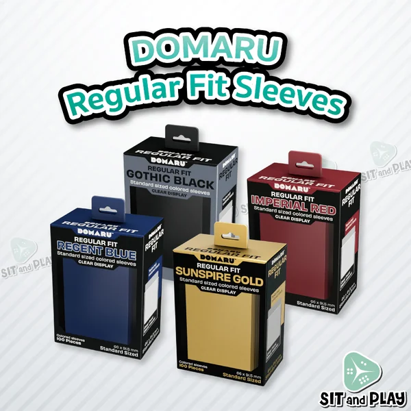 DOMARU Regular Fit Sleeves - 100 Standard Sized 66 x 91.5 mm ( Black Interior ภายในซองสีดำ) ซองใส่การ์ด Pokemon / BOT / One Piece / MTG DOMARU Regular Fit Sleeves - 100 Standard Sized 66 x 91.5 mm ( Black Interior ภายในซองสีดำ) ซองใส่การ์ด Pokemon / BOT / One Piece / MTG