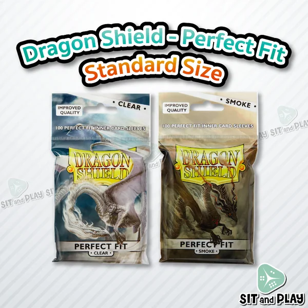 Dragon Shield - Perfect Fit Inner Card Sleeves ( Clear / Smoke ) ซองใส่การ์ด ชั้นในสุด สำหรับการ์ดขนาด Standard (แพ็คละ 100 ซอง) Pokemon, One Piece, Buddyfight, MTG Dragon Shield - Perfect Fit Inner Card Sleeves ( Clear / Smoke ) ซองใส่การ์ด ชั้นในสุด สำหรับการ์ดขนาด Standard (แพ็คละ 100 ซอง) Pokemon, One Piece, Buddyfight, MTG