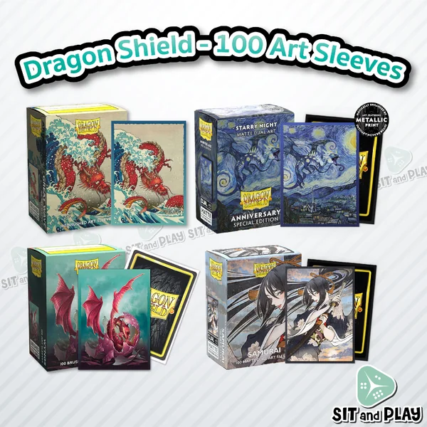 Dragon Shield - 100 Art Sleeves - ซองลายอาร์ต (100 ซอง) ซองใส่การ์ด Standard Size (ซองพื้นหลังมีลายตามรูปกล่อง) Dragon Shield - 100 Art Sleeves - ซองลายอาร์ต (100 ซอง) ซองใส่การ์ด Standard Size (ซองพื้นหลังมีลายตามรูปกล่อง)