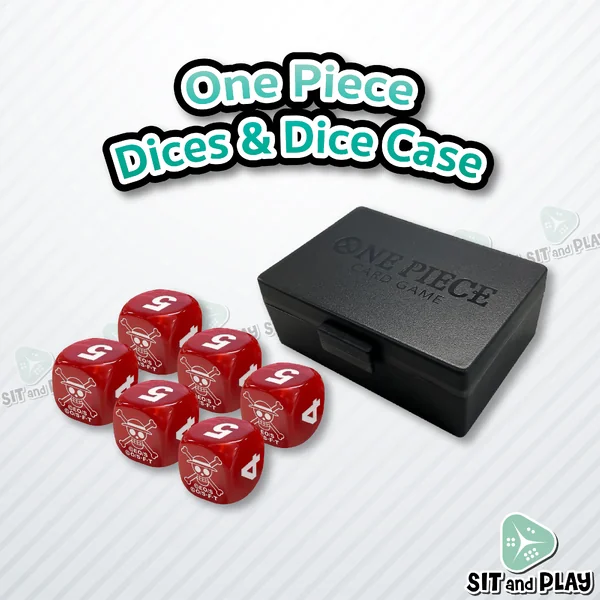 One Piece Card Game - Official Dices & Dice Case - เซ็ตลูกเต๋า 6 ลูก พร้อมกล่องใส่ลูกเต๋า วันพีซ ลิขสิทธิ์แท้ 100% One Piece Card Game - Official Dices & Dice Case - เซ็ตลูกเต๋า 6 ลูก พร้อมกล่องใส่ลูกเต๋า วันพีซ ลิขสิทธิ์แท้ 100%