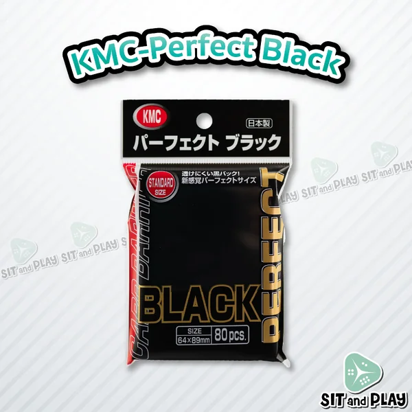 KMC - Perfect Black ( Standard Size ) Inner Sleeve ซองใส หลังดำ ขนาดพอดี ซองชั้นในสุด 80 ซอง สำหรับ Pokemon, MTG, Lorcana KMC - Perfect Black ( Standard Size ) Inner Sleeve ซองใส หลังดำ ขนาดพอดี ซองชั้นในสุด 80 ซอง สำหรับ Pokemon, MTG, Lorcana