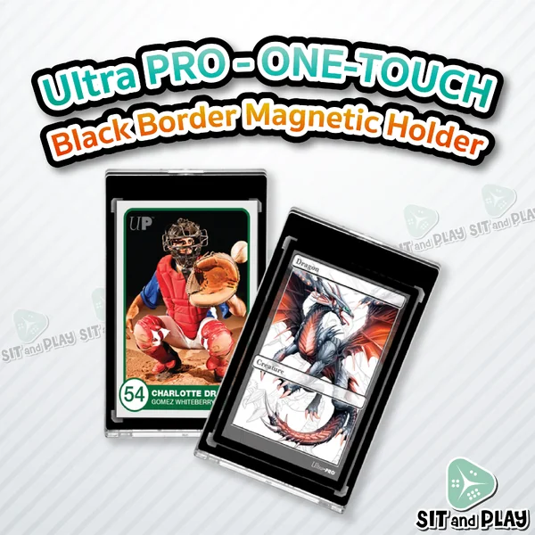 Ultra Pro - Black Border UV ONE-TOUCH Magnetic Holder กรอบแม่เหล็ก ขอบสีดำ ป้องกัน UV ใส่การ์ดสะสม ไม่ดูดโฮโลแกรม