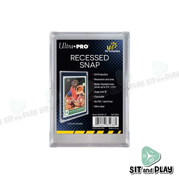 Ultra Pro - UV Recessed Snap Card Holder กรอบใส ป้องกัน UV ไม่ดูดโฮโลแกรม สำหรับการ์ดขนาด Standard Ultra Pro - UV Recessed Snap Card Holder กรอบใส ป้องกัน UV ไม่ดูดโฮโลแกรม สำหรับการ์ดขนาด Standard