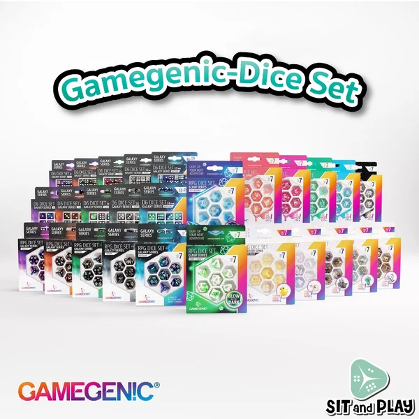 Gamegenic - Dice Set - RPG / D6 12 mm ลูกเต๋า สำหรับ การ์ดเกม บอร์ดเกม RPG D&D Gamegenic - Dice Set - RPG / D6 12 mm ลูกเต๋า สำหรับ การ์ดเกม บอร์ดเกม RPG D&D