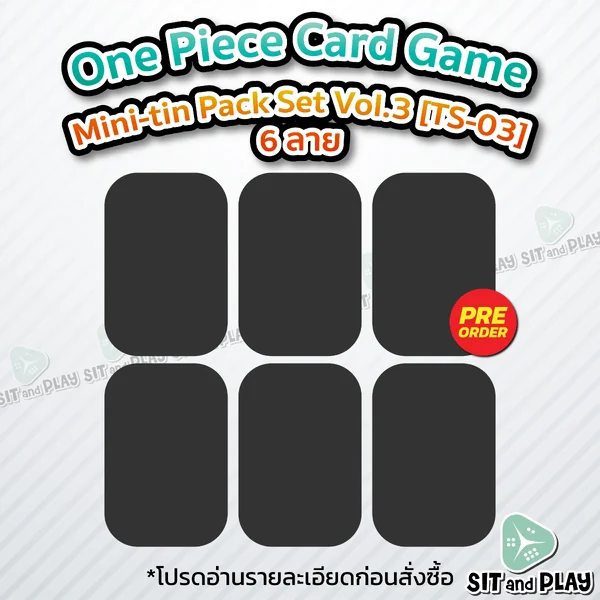 [Pre-Order 9MAY26] One Piece Card Game - Mini-tin Pack Set Vol.3 [TS-03] (1 Set มี 6 ลาย)