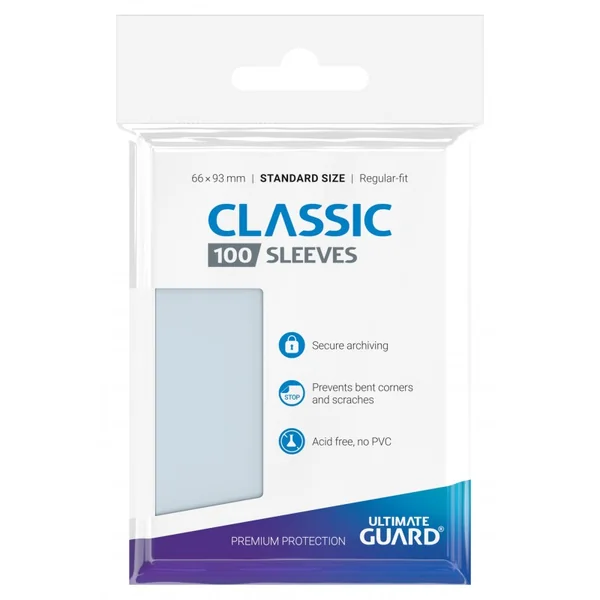 Ultimate Guard - Classic Sleeves - Standard Size (1 แพ็คมี 100 ซอง) ซองใส ซองใส่การ์ด สำหรับการ์ดสะสม, การ์ดกีฬา, การ์ดฟุตบอล ไม่ดูดโฮโลแกรม image 2