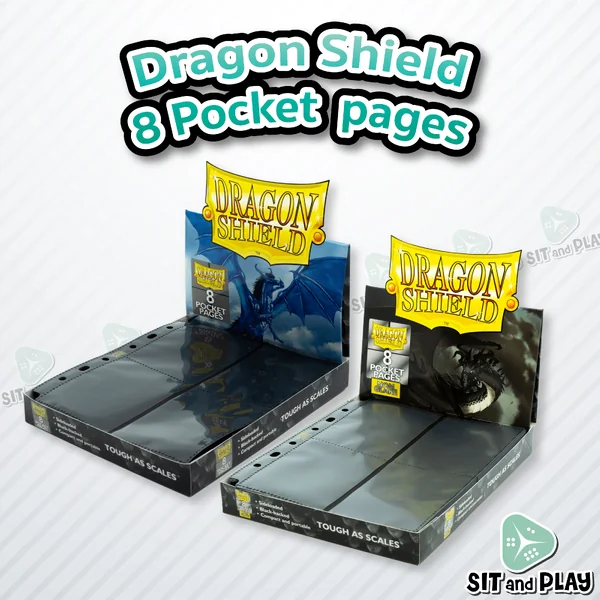 Dragon Shield - 8 Pocket Pages Clear / Non Glare ไส้แฟ้มใส่การ์ด 8 ช่อง (หน้า-หลัง ด้านละ 4 ช่อง) ชุดละ 10 แผ่น Dragon Shield - 8 Pocket Pages Clear / Non Glare ไส้แฟ้มใส่การ์ด 8 ช่อง (หน้า-หลัง ด้านละ 4 ช่อง) ชุดละ 10 แผ่น