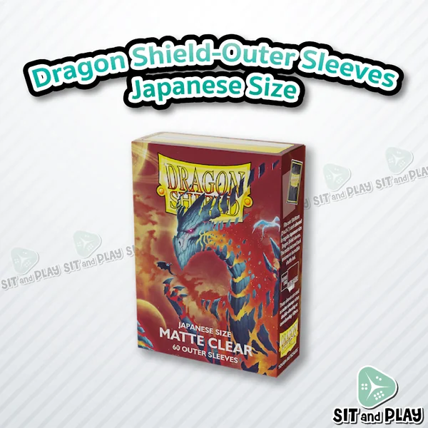 Dragon Shield - Outer Sleeves Japanese Size - 60 Matte Clear - ซองคลุม ชั้นนอกสุด ( Yugioh, Vanguard, Battle Spirits )