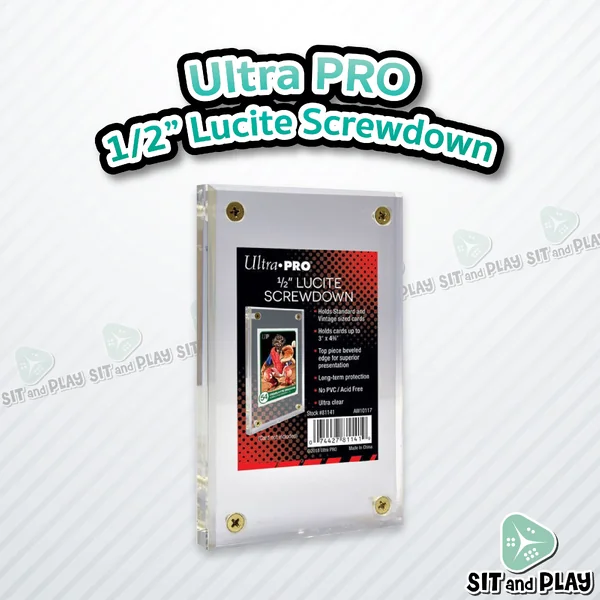 Ultra PRO - 1/2" Lucite Screwdown กรอบ ใส่การ์ดสะสม ไม่ดูดโฮโลแกรม