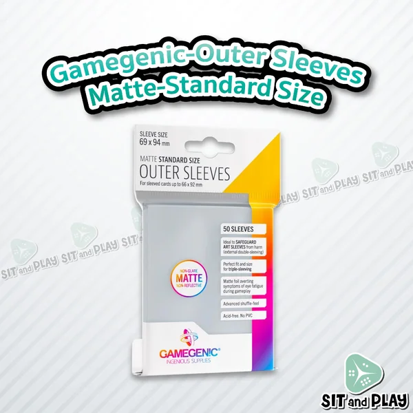 Gamegenic - Outer Sleeves - Matte Standard Size - ซองคลุม ชั้นนอกสุด 50 ซอง ( Pokemon, MTG, บัดดี้ไฟท์ )
