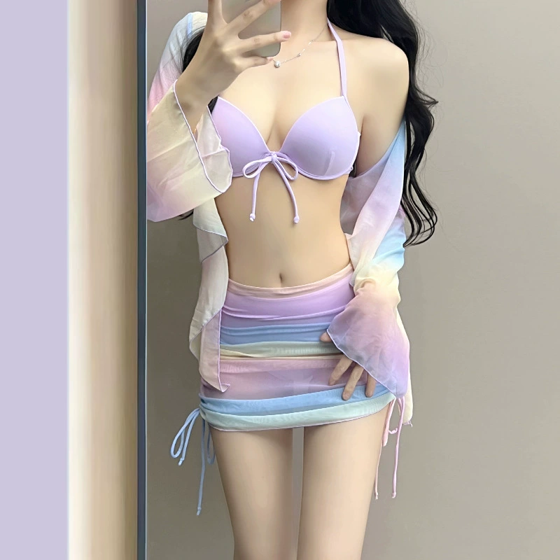 ชุดว่ายน้ำพาสเทล บิกินี่ ครบเซท 4 ชิ้น รหัส SW53253