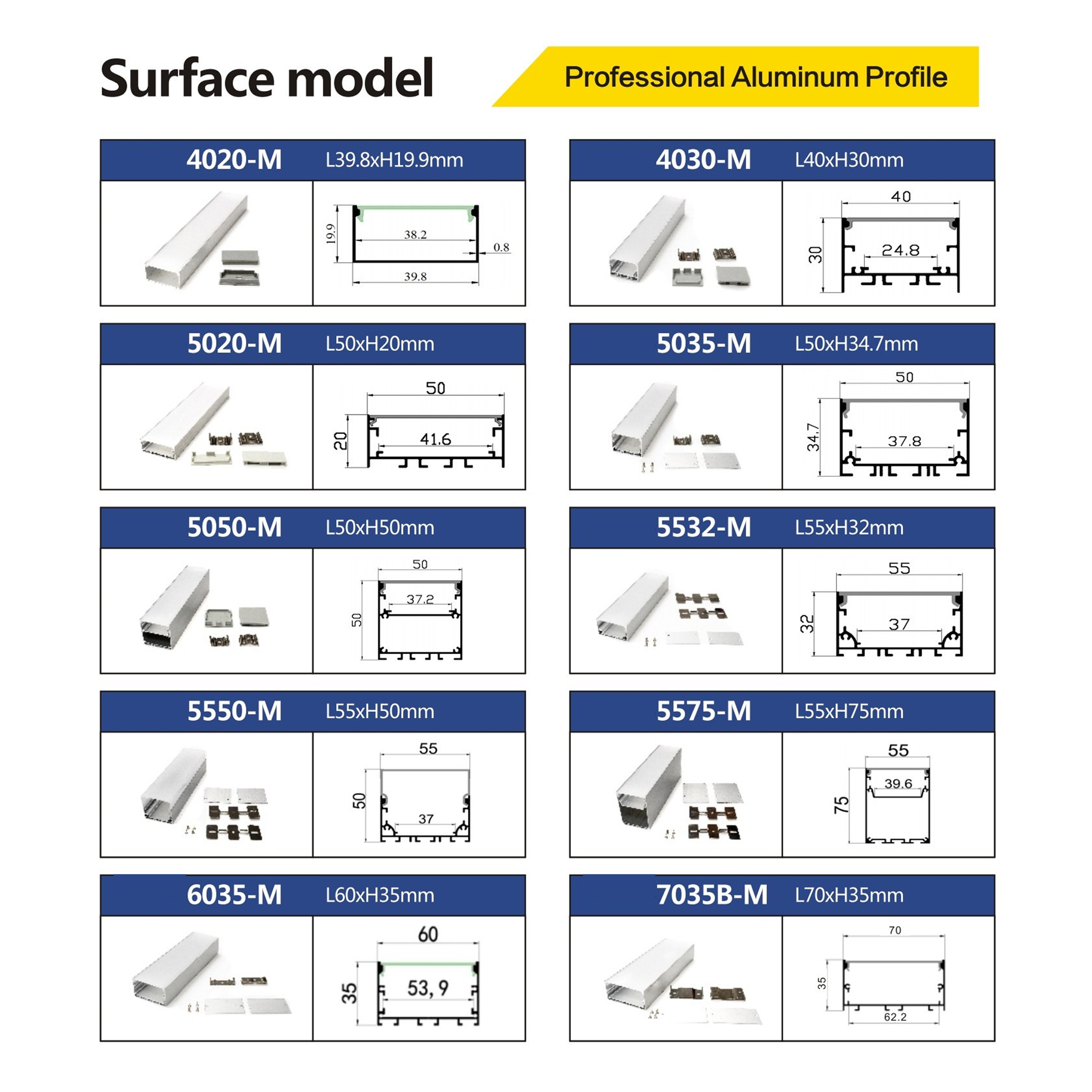 011 รางไฟเส้น ไฟริบบิ้น Neon Flex Aluminum Profile หลากหลายแบบให้เลือก