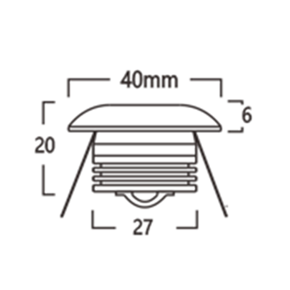 โคมไฟฝังพื้น Inground Up light Round 304 Stainless Steet + Aluminum lamp body LED 1W DC12V IP67