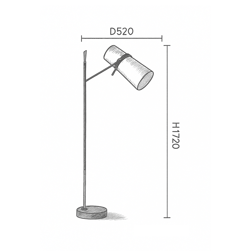 Floor Lamp ดีไซน์โมเดิร์น สีดำ-ทอง เหมาะมุมอ่านหนังสือ Modern Black & Gold Floor Lamp — Perfect for Reading Corners